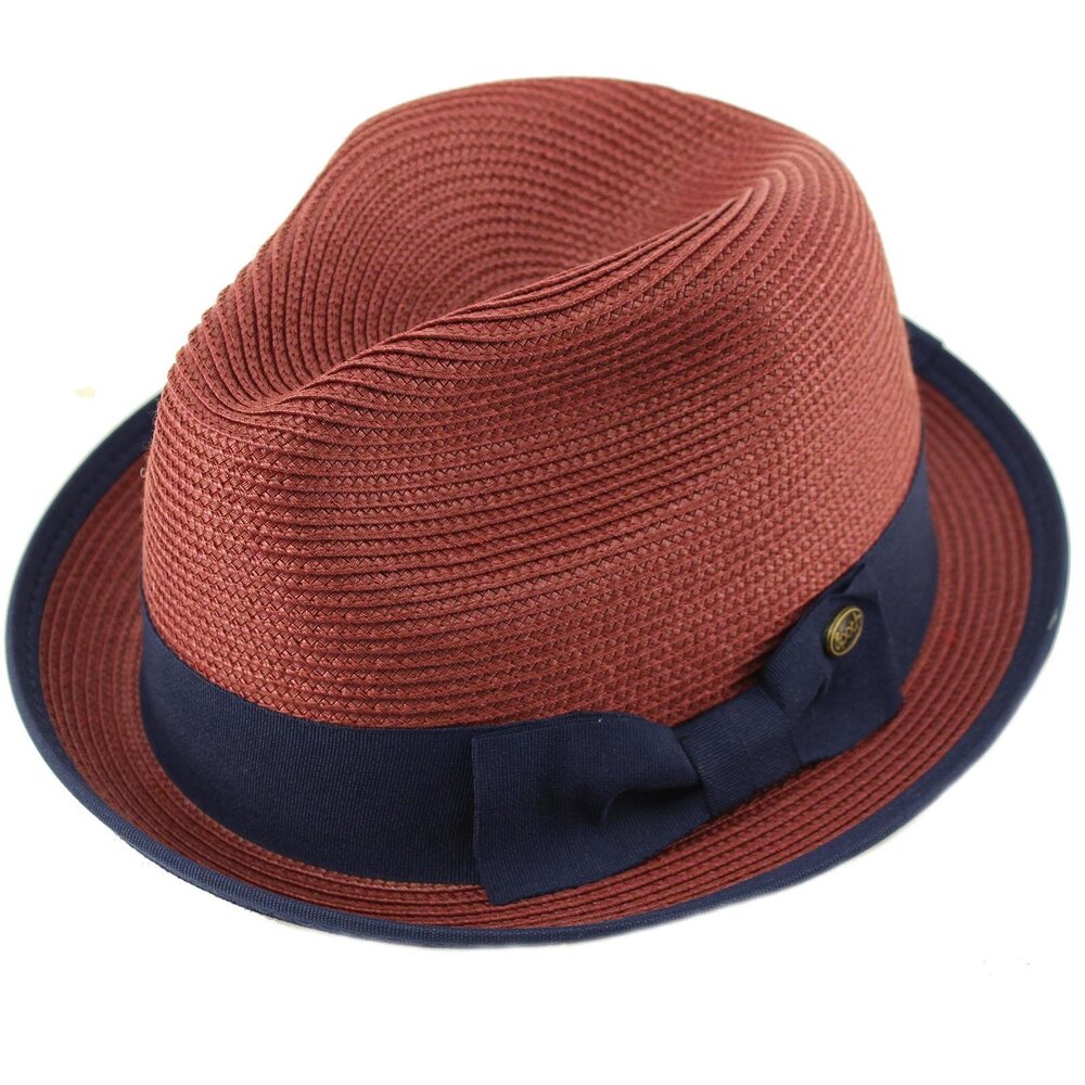 3010 Epoch 's Classy Travel Crushable 2tone Derby Fedora Upturn Curl Brim